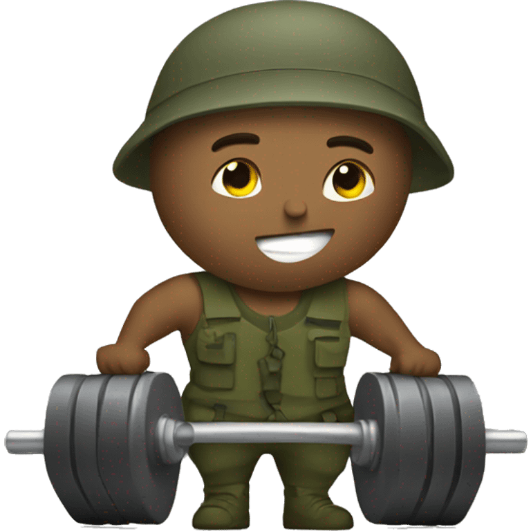 Soldier lifting weights  emoji