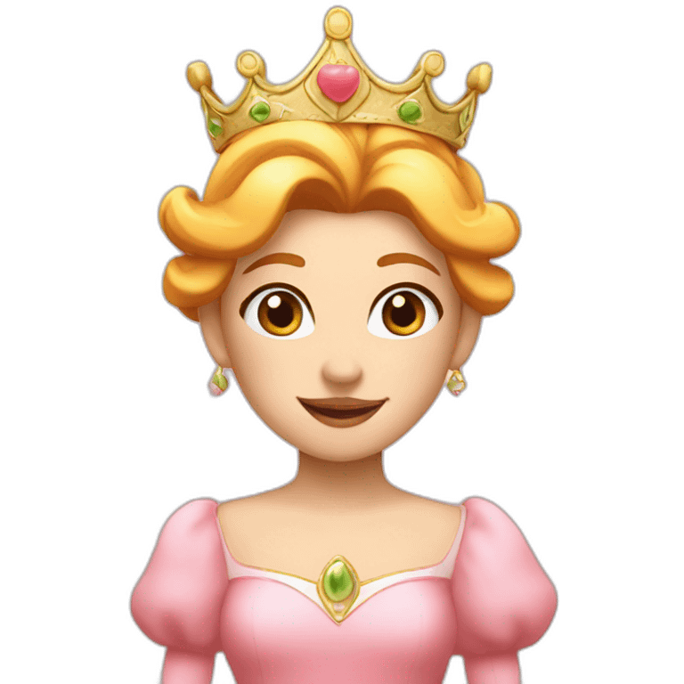 Princesse peach without fruits and à crown emoji