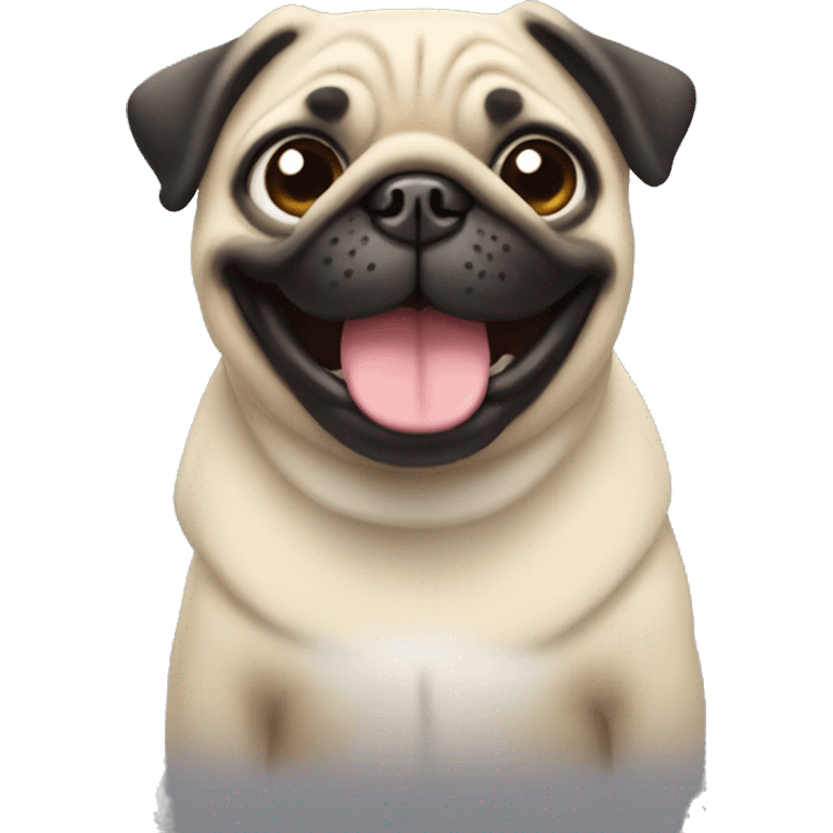 Smiling pug emoji