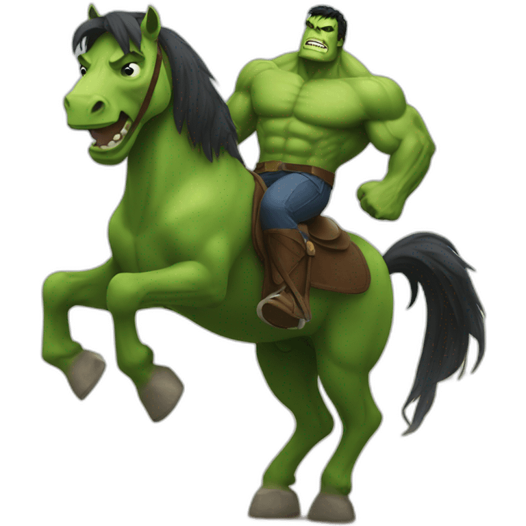 hulk riding horse emoji