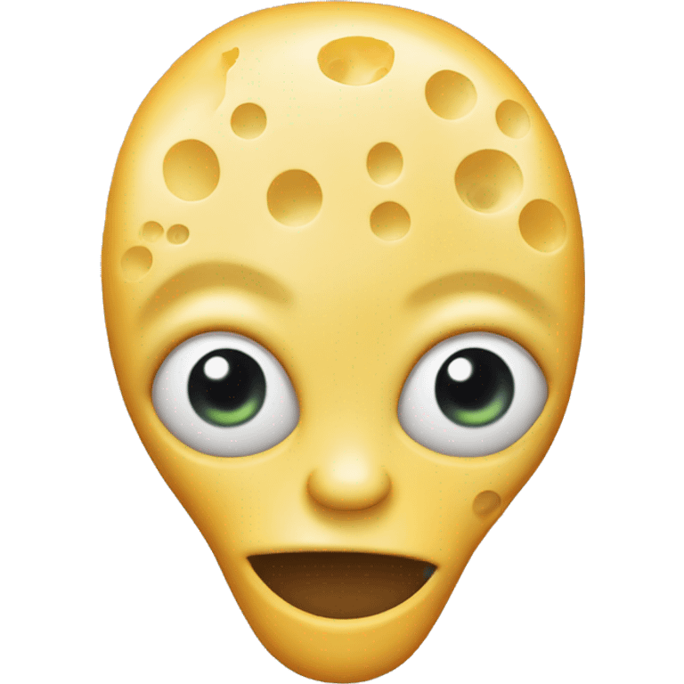 Alien made of cheese  emoji