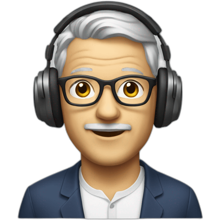 jacobo zabludovsky With headphones emoji