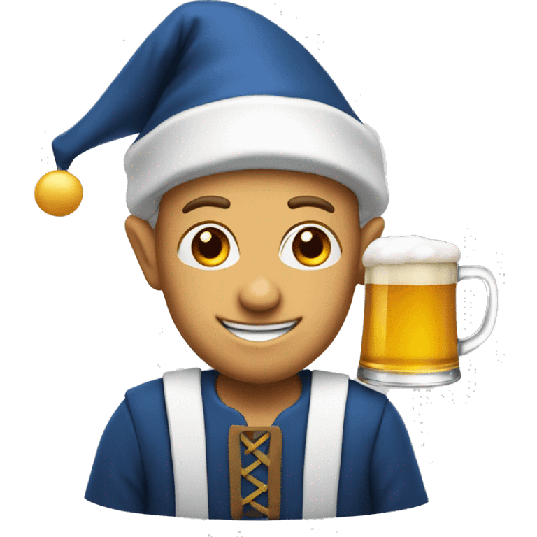 beer elf with sail hat emoji