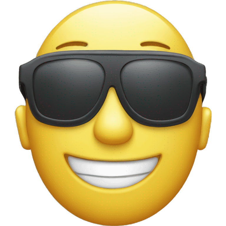 Smiling basic emoji with sunglasses and NVG quads on top emoji