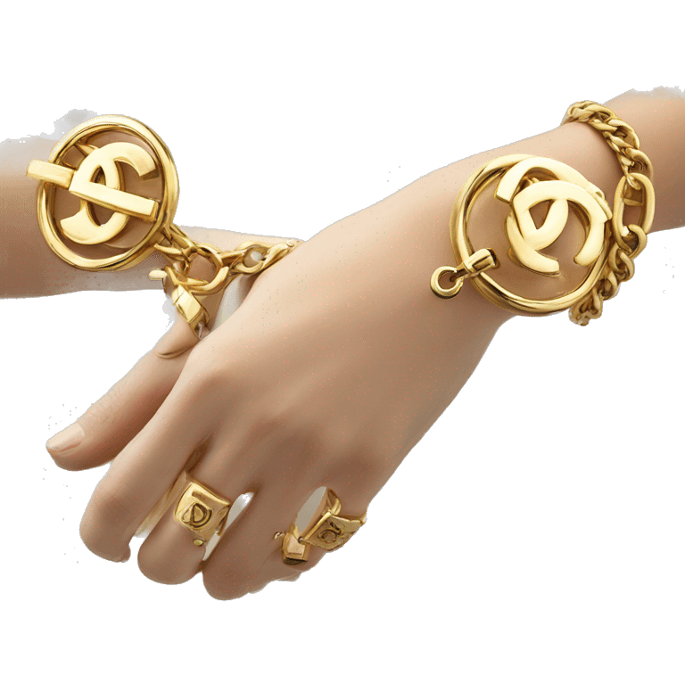 Chanel bracelet gold emoji