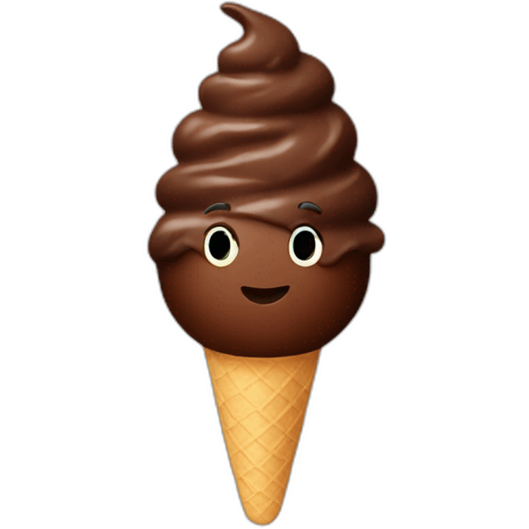 Chocolate Ice cream  emoji