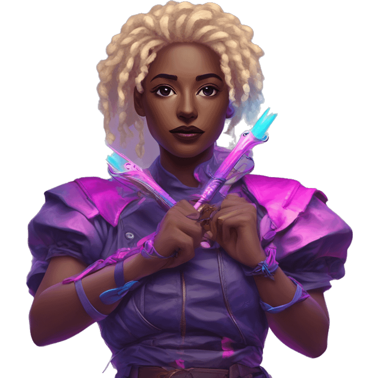 Synthwave rapier in SNES style, oil paint, epic eyes, intricate lips, exquisite pose, beautiful, desirable, logical, Midsommar  emoji