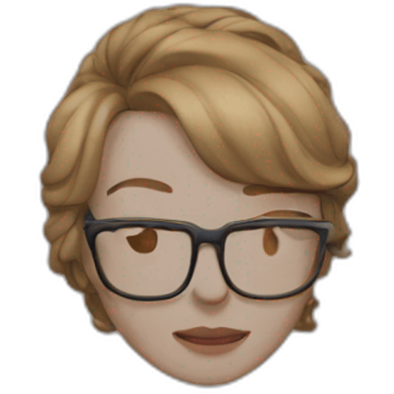 woman with glasses on her head emoji