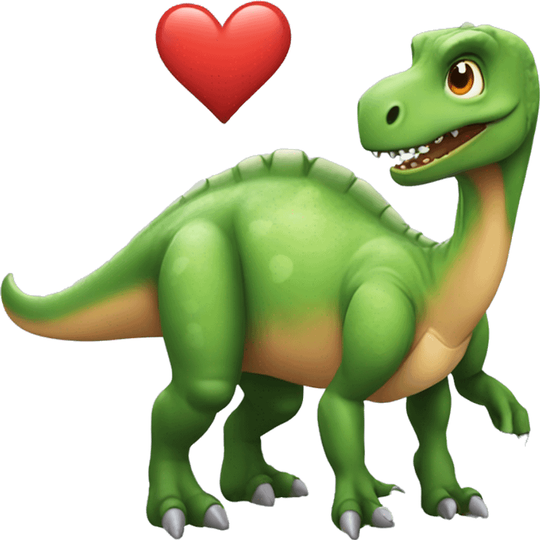 Dinosaur with heart emoji