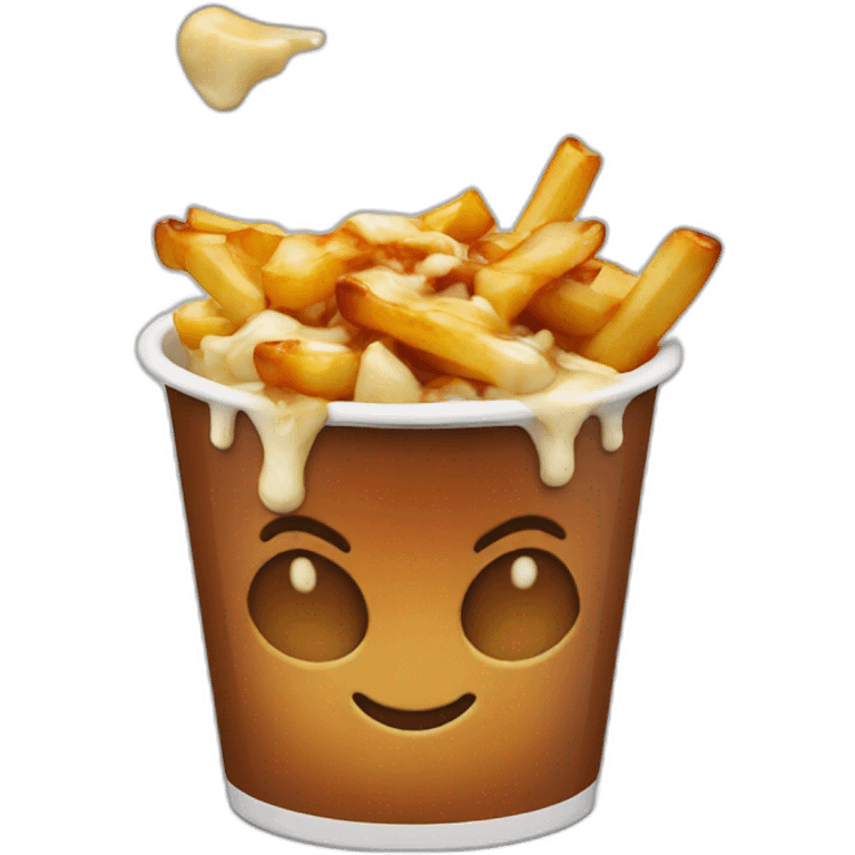 Poutine drinking coca emoji