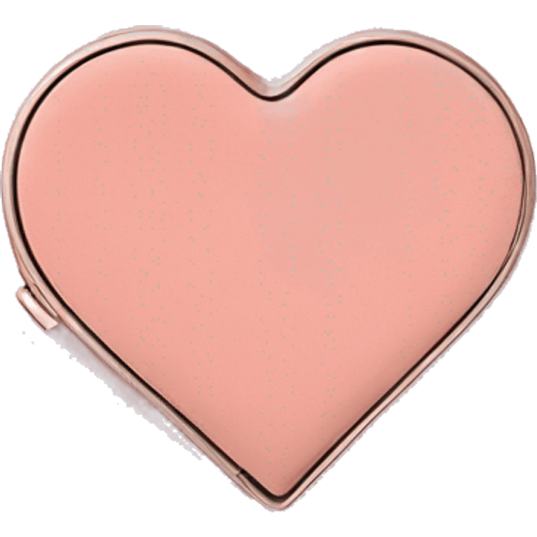 blush pink heart shaped makeup compact emoji