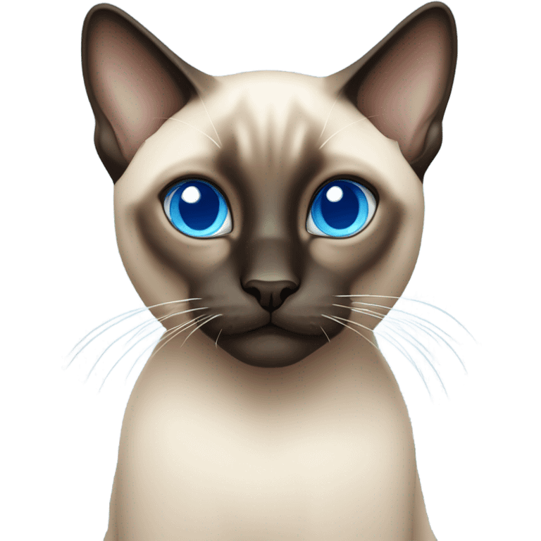 Siamese cat with blue eyes emoji