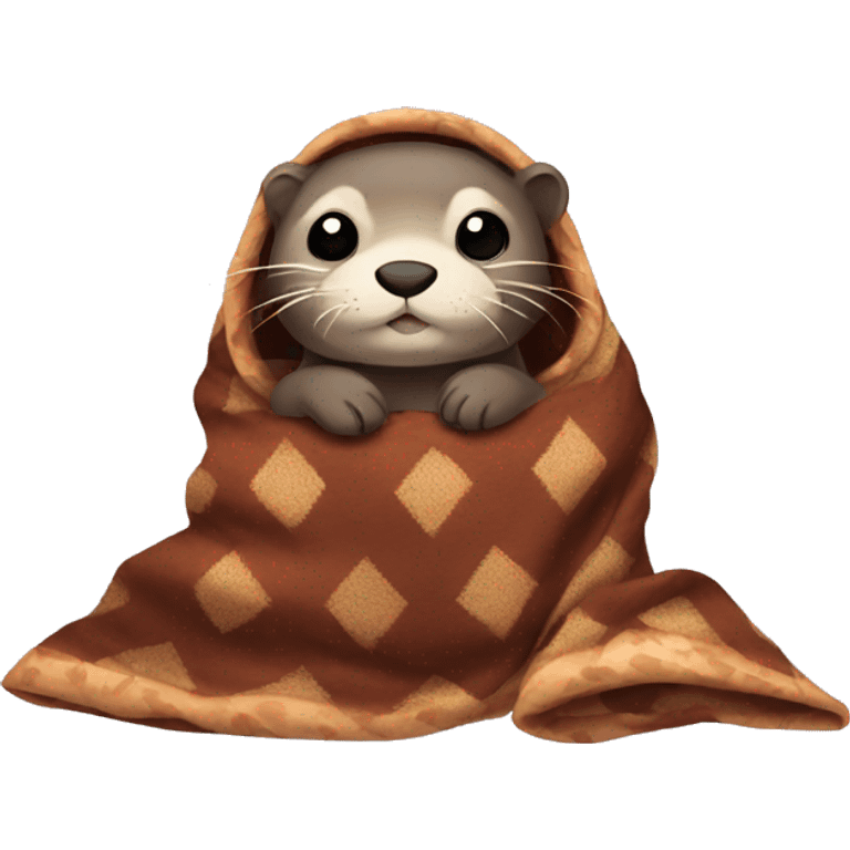 otter cozy in blanket emoji