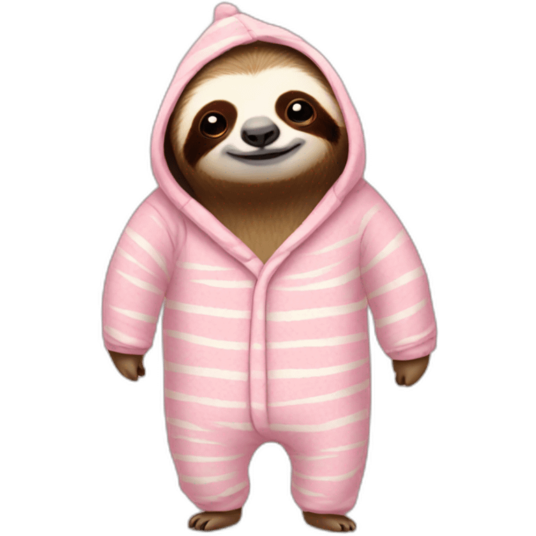 Sloth in pajamas emoji