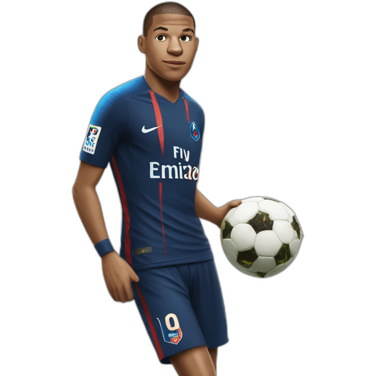 mbappé with a ball emoji