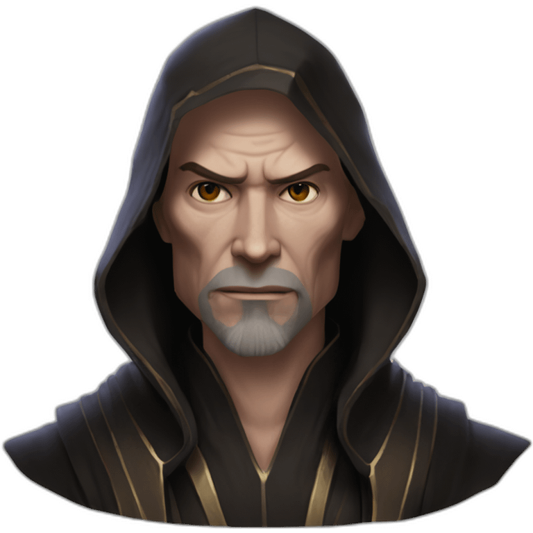 hyperrealist sith jedi in world of warcraft without facial hair emoji