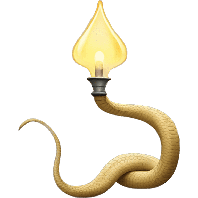 Lampara encendida cobra e símbolo da saude emoji