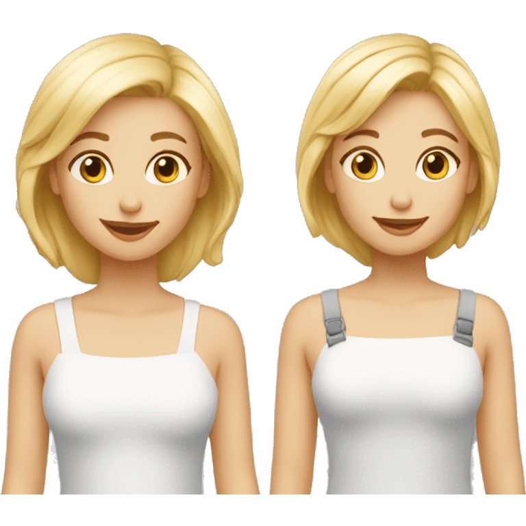 1 mère 2 filles blondes emoji