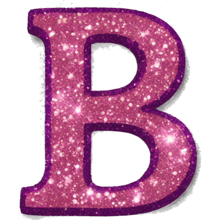 Glitter letter b emoji