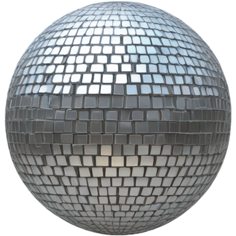 silver Discoball with  light pinbow on top of it emoji