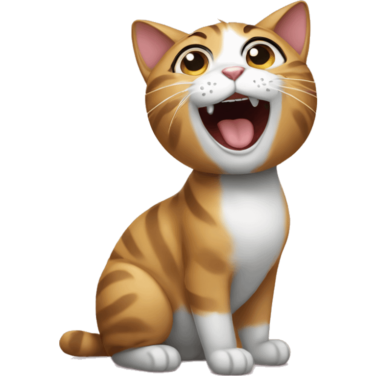 A cat singing emoji