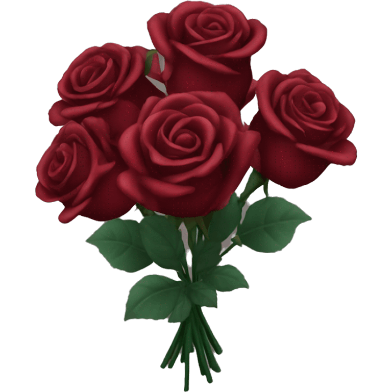 Bouquet of dark red roses emoji