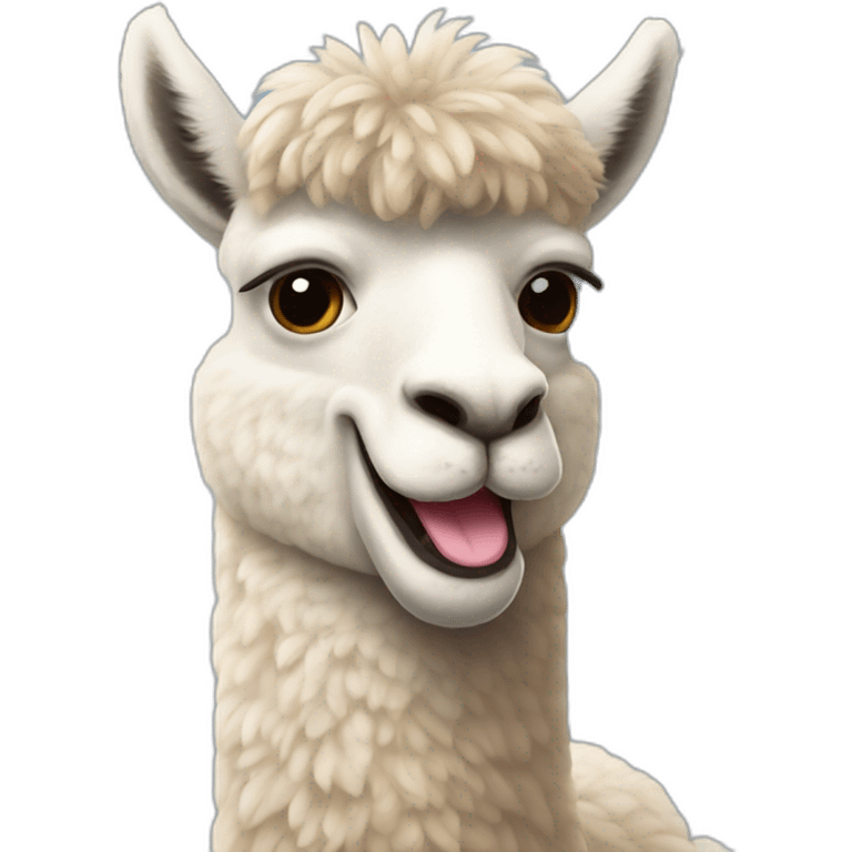 rofl alpaca smile emoji