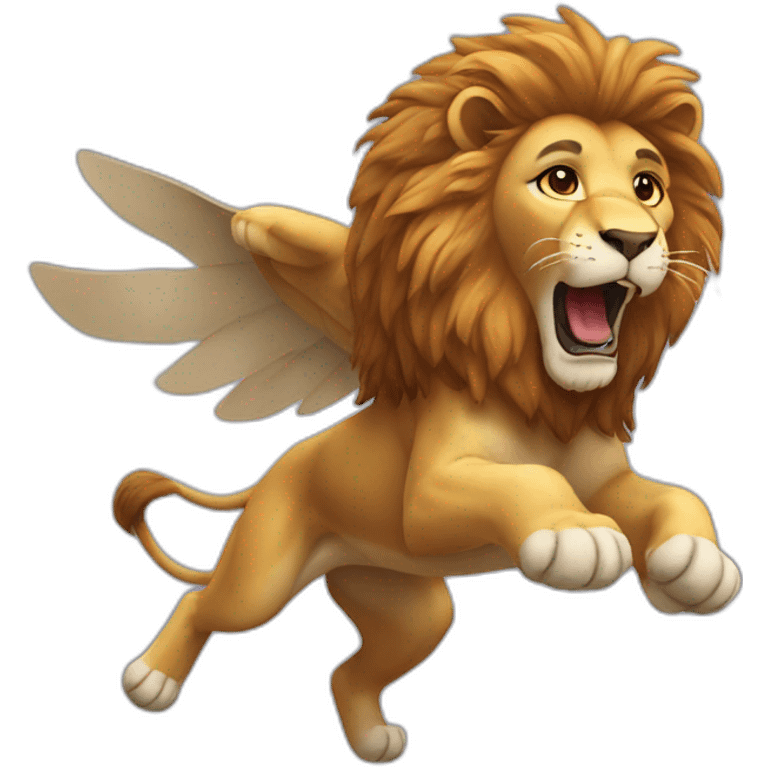 Lion flying emoji