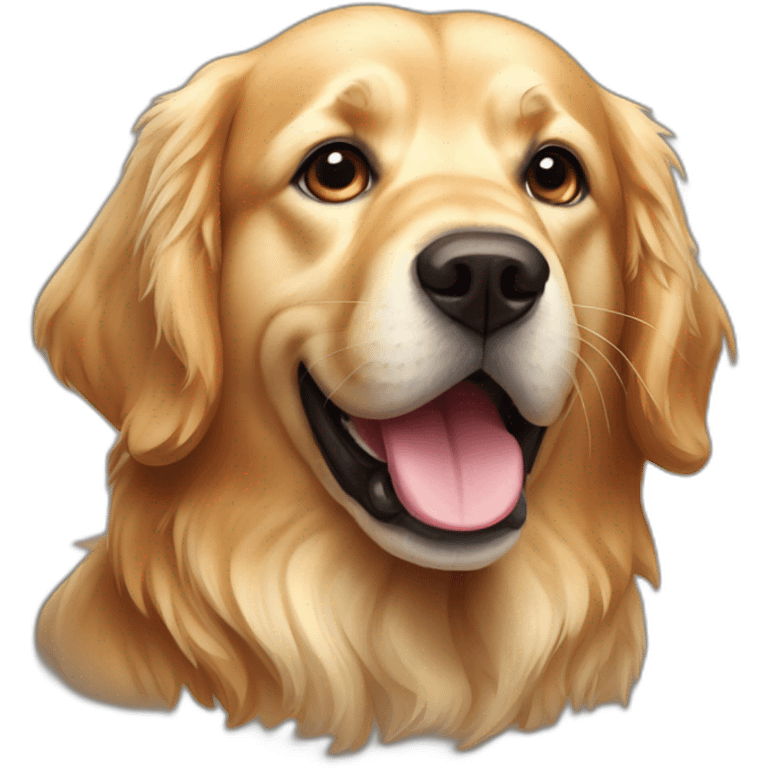 Chien golden retriver emoji