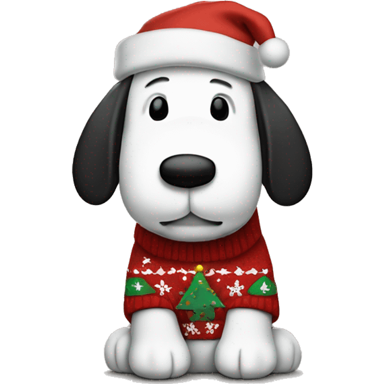 snoopy wearing Christmas sweater  emoji