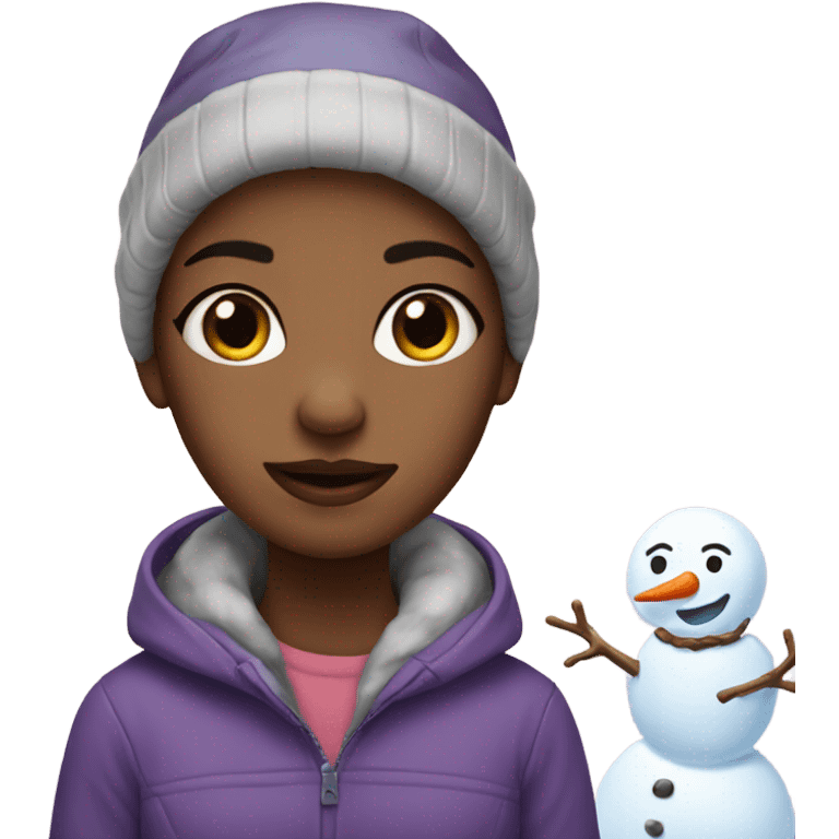 Half Girl Half Snowman emoji