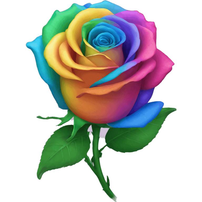 rainbow rose emoji