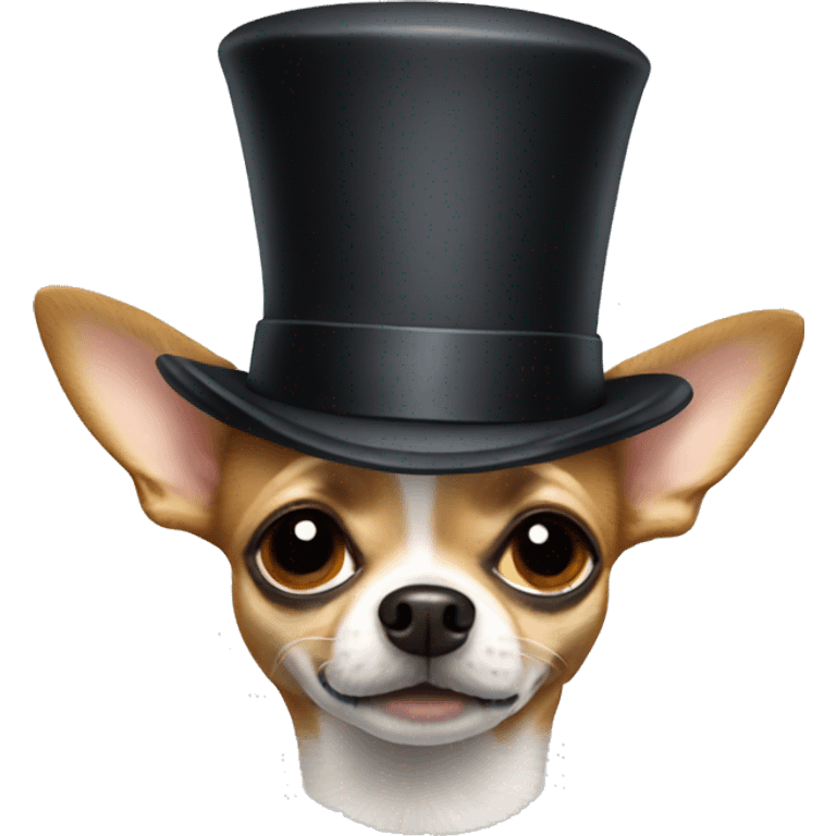 chihuahua with a top hat emoji