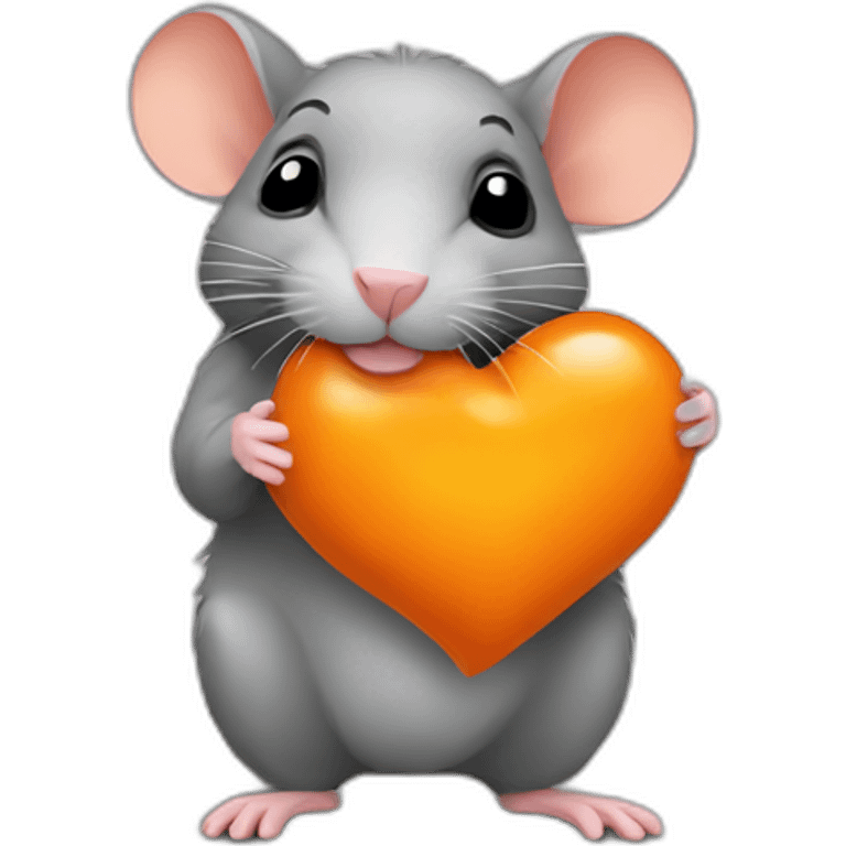 Rat orange love emoji