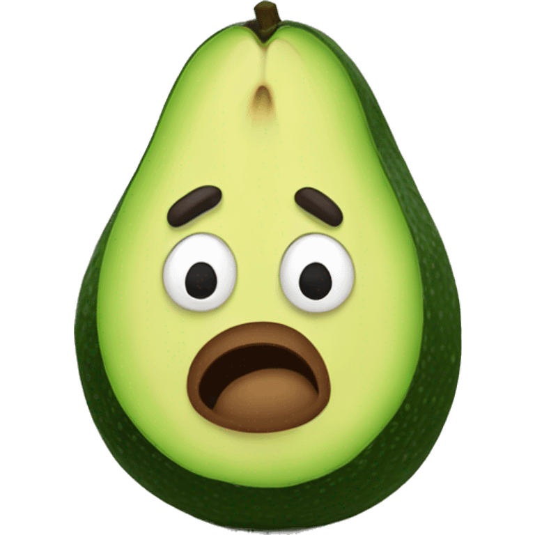 Un aguacate con cara emoji