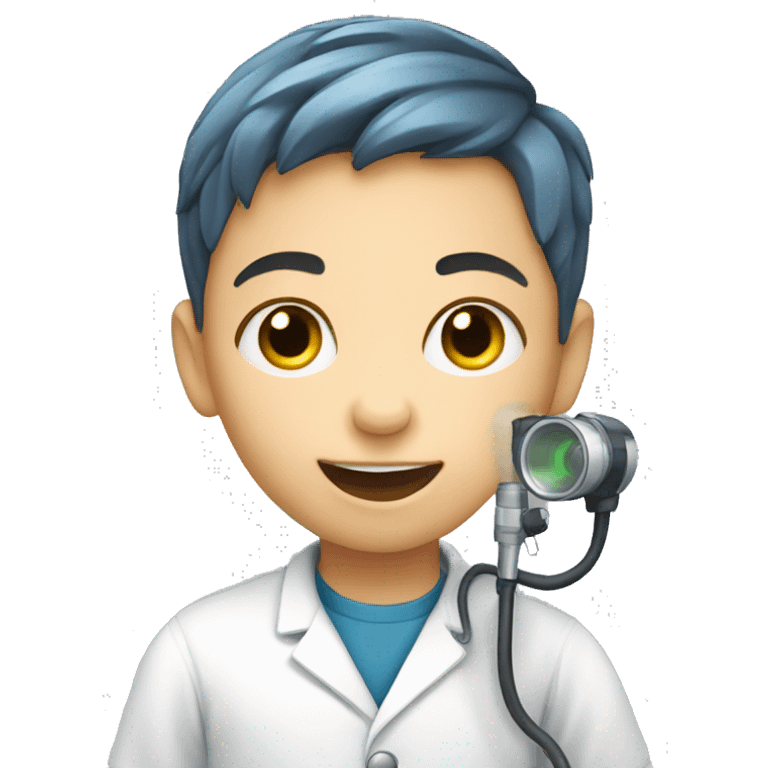 child with phonendoscope emoji