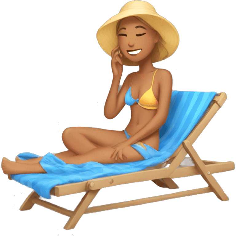 girl tanning  emoji