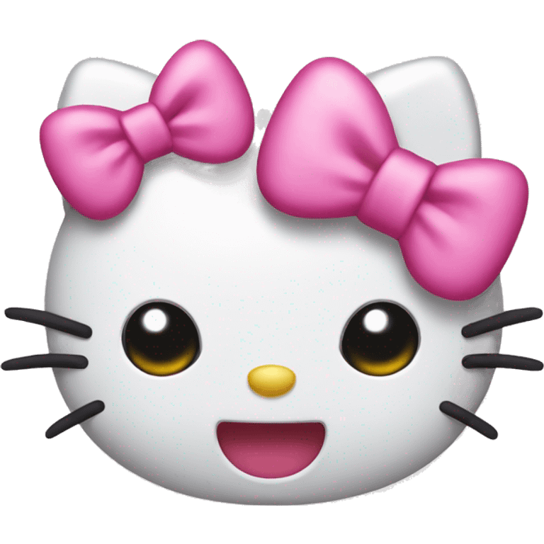 Hello kitty with a pink bow emoji