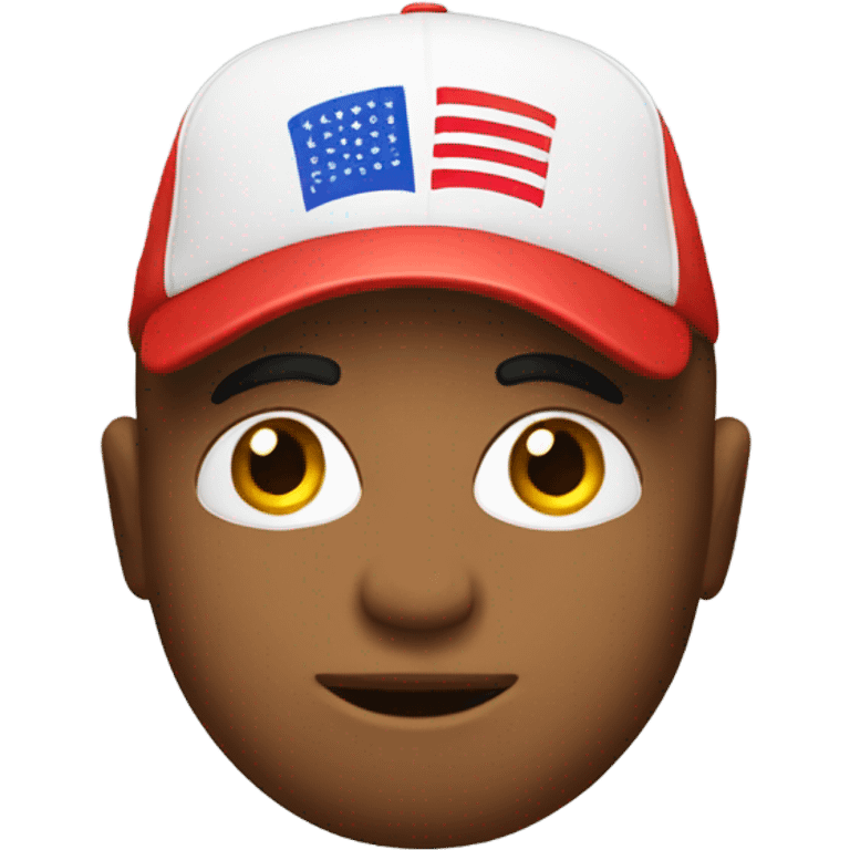 Emoji wearing maga hat emoji