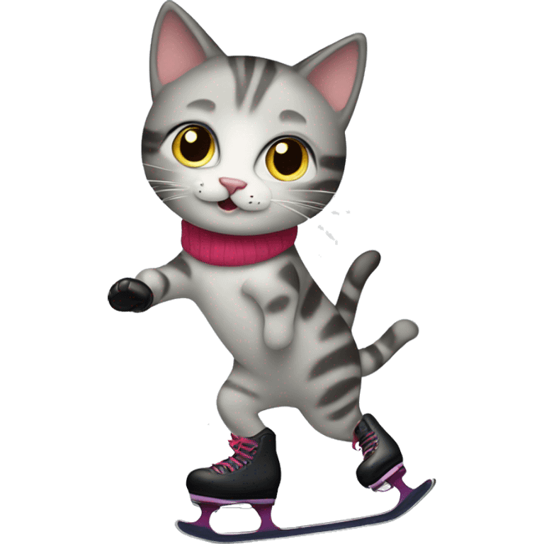 cat ice skating  emoji