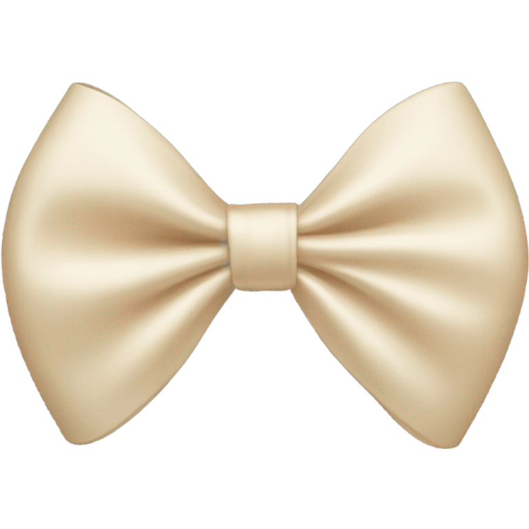 cream bow silky emoji