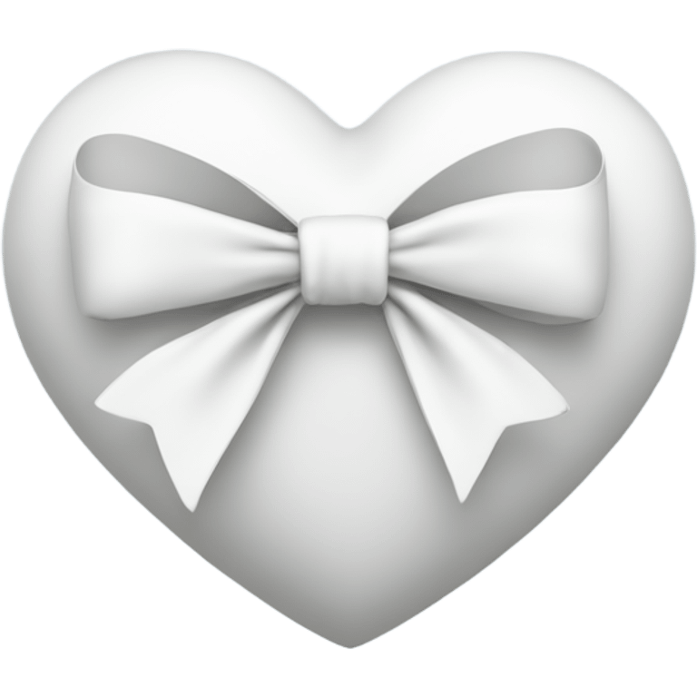 White heart with a bow emoji