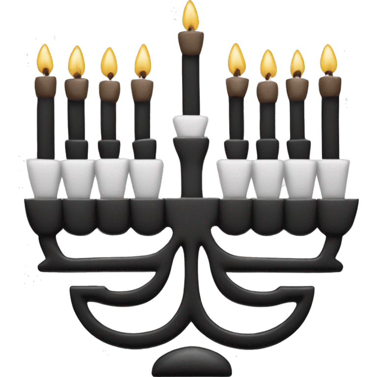 Emoji de menorah en negro y blanco emoji