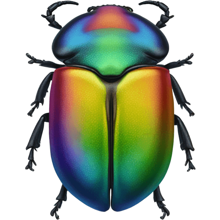 A rainbow scarab beetle emoji