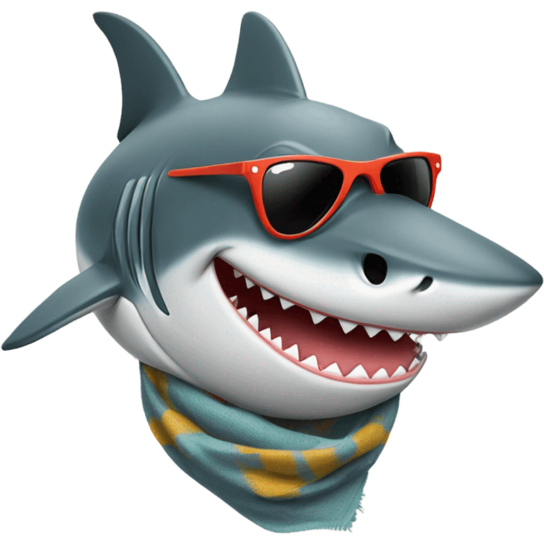 Chic shark emoji