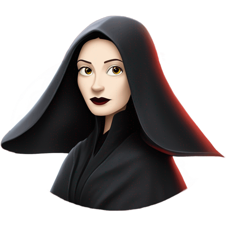 Jedi teen Morticia Addams racing on an antigrav red imperial patrol space speeder  emoji