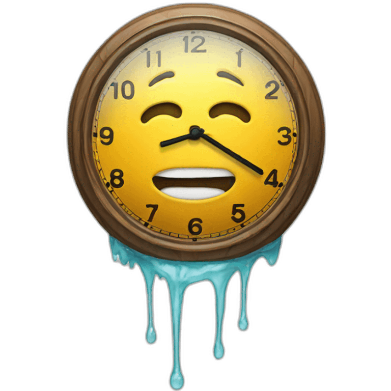 melting clock emoji