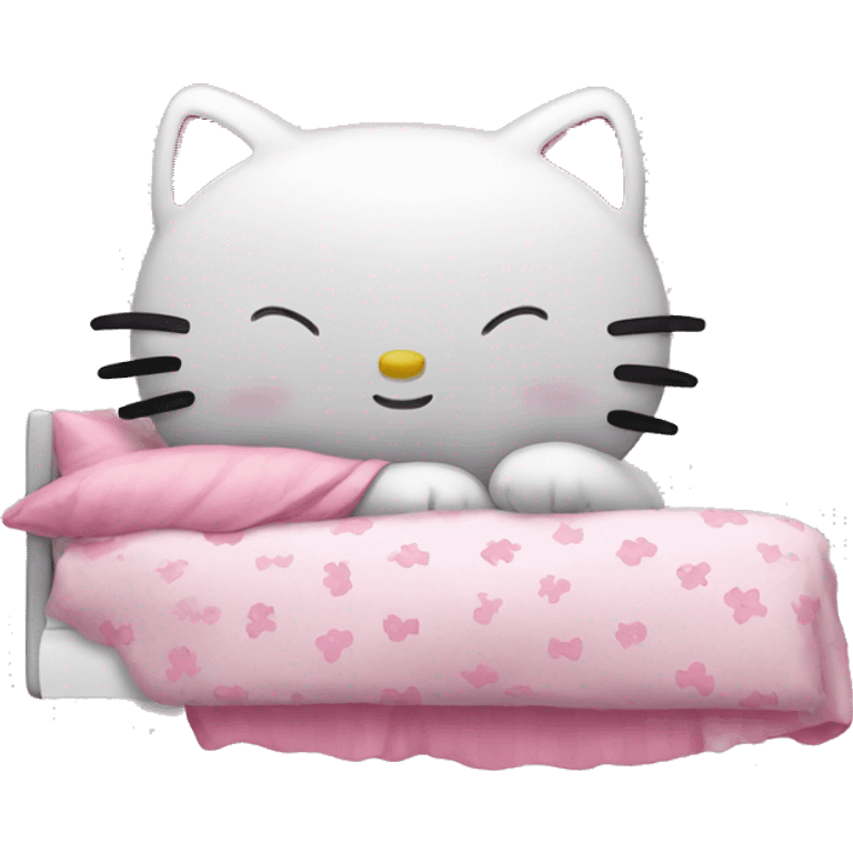 Hello kitty sleeping emoji