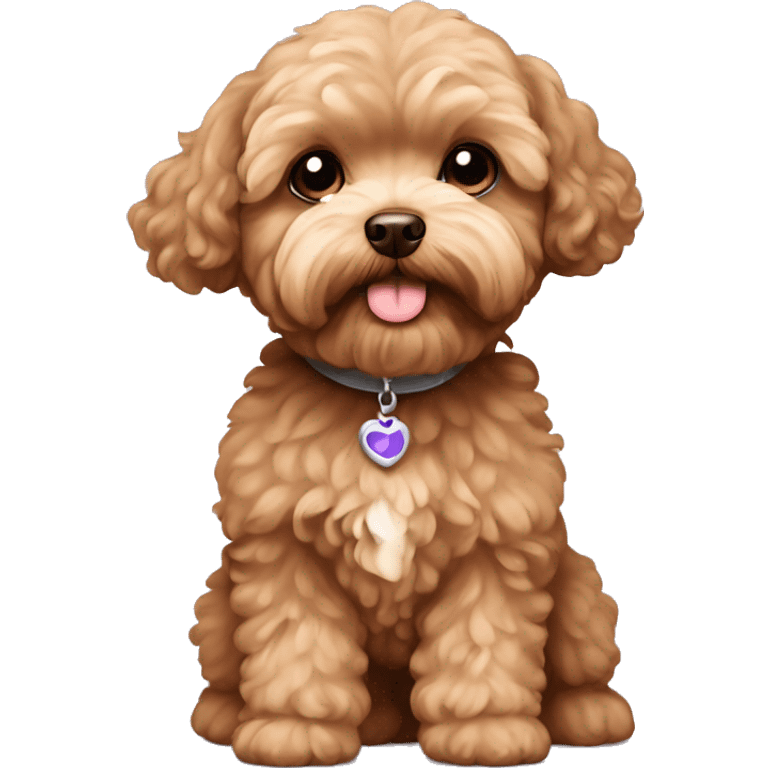 New year brown maltipoo  emoji