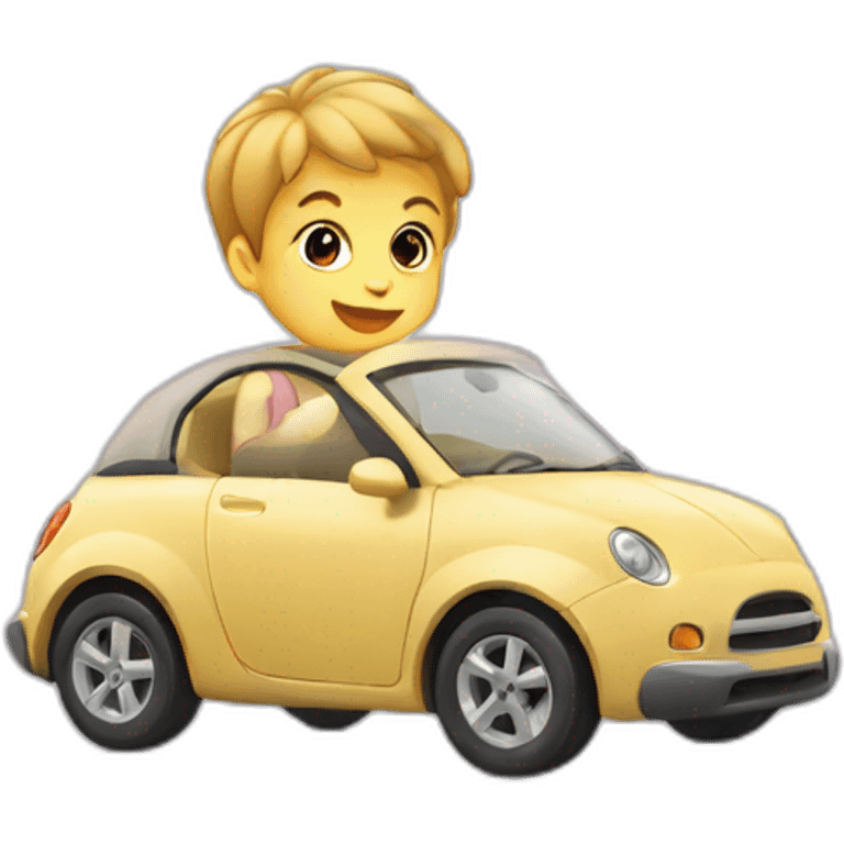 Bébé voiture emoji